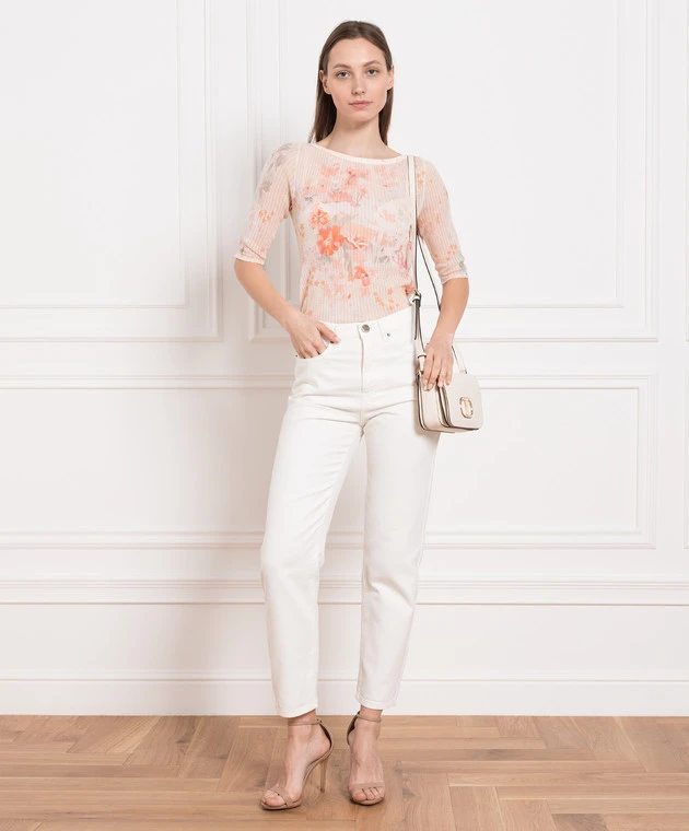 TWINSET Orange Blouse With Floral Print 2 TWINSET Orange Blouse With Floral Print - Image 2