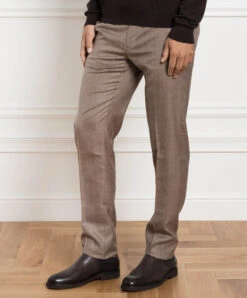 Brown Pants Made Of Wool, Silk And Linen -Summer Fashion Clothing 02aa9042 9795 45a7 afba 001f3f4a07aa