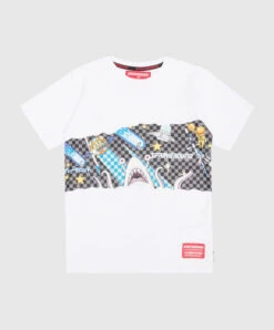 SPRAYGROUND Children's White T-shirt With Andre Tokio Bubble Print