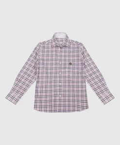 Children's White Checked Shirt