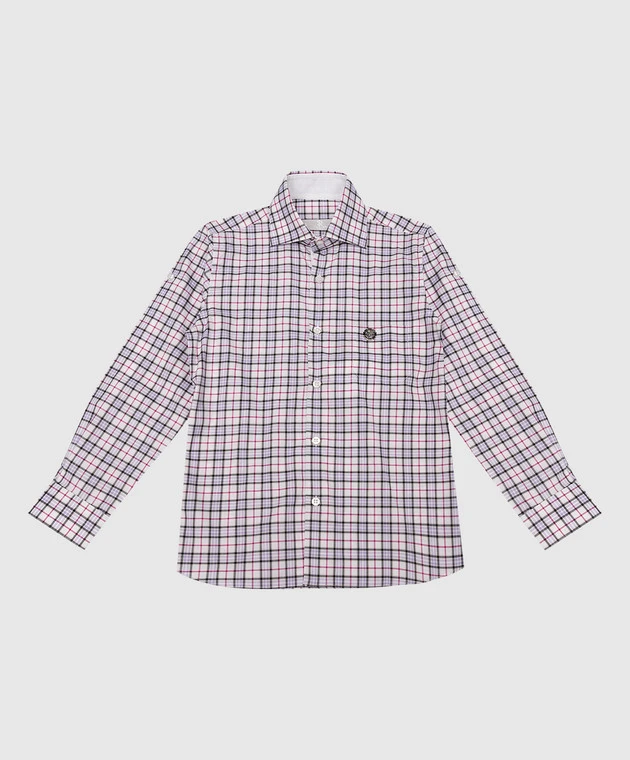 Children's White Checked Shirt 1 Children's White Checked Shirt
