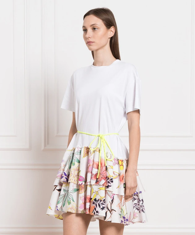 White Dress With Floral Print 3 White Dress With Floral Print - Image 3