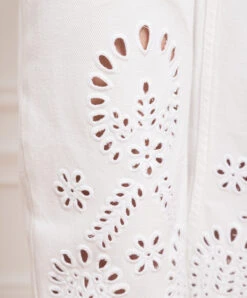 TWINSET White Jeans With Sangalo Embroidery -Summer Fashion Clothing 06472aca 0bf2 4687 b90a d81b2bdf3412