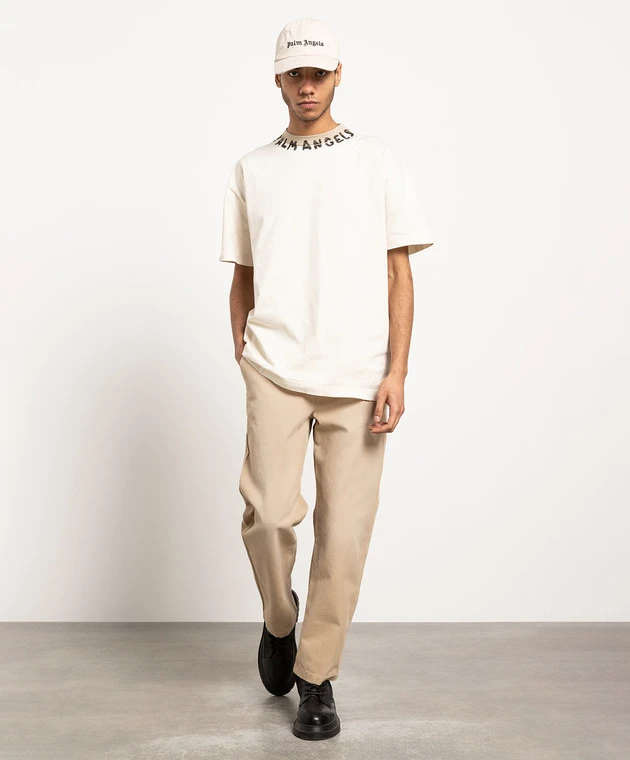 Palm Angels Brown Pants With Logo Print 2 Palm Angels Brown Pants With Logo Print - Image 2