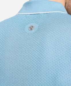 Blue Polo Shirt Made Of Silk In A Woven Pattern 9 Blue Polo Shirt Made Of Silk In A Woven Pattern -Summer Fashion Clothing 0799537b ad28 4248 964d ec375f486547