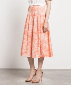 Philosophy Di Lorenzo Serafini Orange Skirt In TOILE DE JOUY Print -Summer Fashion Clothing 0aa2bc75 da06 4a65 8e58 f92a1569ddc5