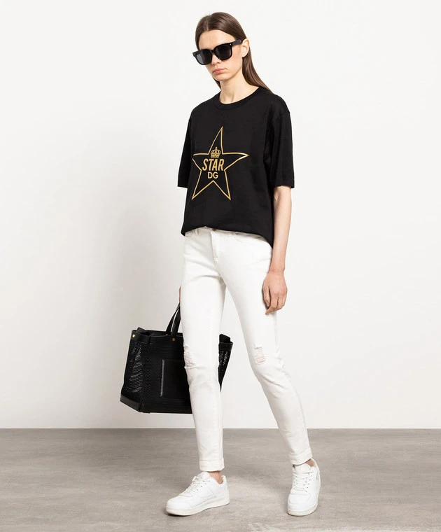 Dolce & Gabbana White Skinny Jeans With Slits 2 Dolce & Gabbana White Skinny Jeans With Slits - Image 2