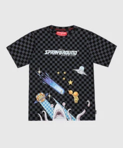 SPRAYGROUND Children's Black T-shirt With Tokio Bubble Print