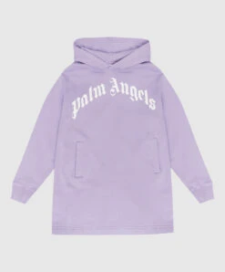 Summer Fashion Clothing 15 Palm Angels Baby Purple Dress With Logo Print