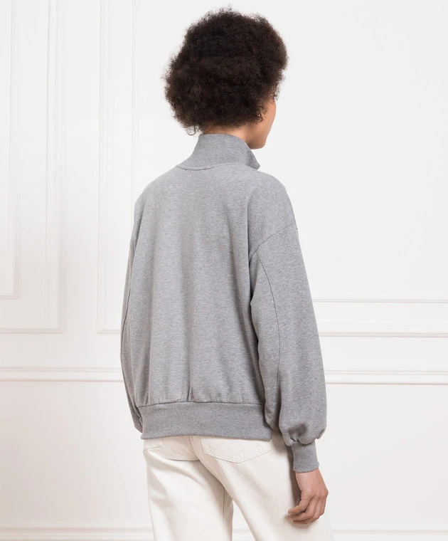 Rosetta Gray Sports Jacket With Logo Embroidery 4 Rosetta Gray Sports Jacket With Logo Embroidery - Image 4