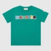 Children's Green T-shirt With Logo Print