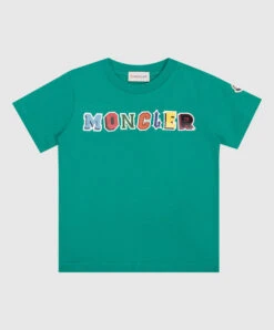Children's Green T-shirt With Logo Print