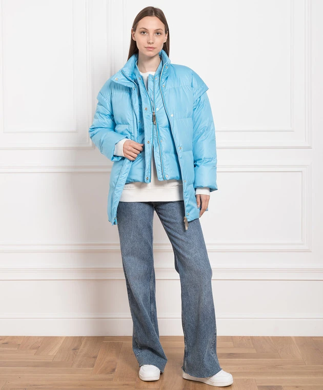 Blue Quilted Vest 2 Blue Quilted Vest - Image 2