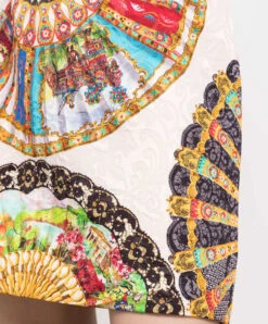 Dolce & Gabbana Beige Printed Skirt -Summer Fashion Clothing 18330d35 8ad0 4641 b47c ef2279c947e6