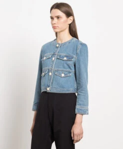 Magda Butrym Blue Denim Jacket 7 Magda Butrym Blue Denim Jacket -Summer Fashion Clothing 18b2d04a 01cc 436d 9677 9c7b9c4119d4