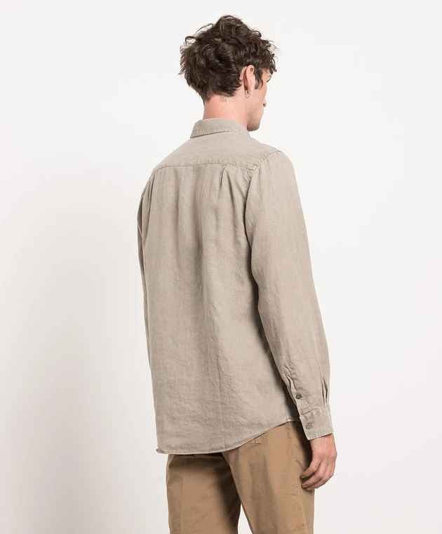 Vilebrequin Caroubis Khaki Linen Shirt 4 Vilebrequin Caroubis Khaki Linen Shirt - Image 4
