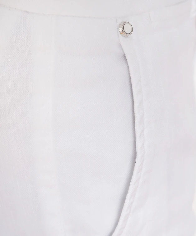 Kiton White Shorts With Logo Patch 5 Kiton White Shorts With Logo Patch - Image 5