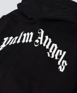 Palm Angels Children's Black Dress With Logo Print -Summer Fashion Clothing 1a288390 ab6e 4f8e a3ec b40884866bca