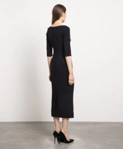 Dolce & Gabbana Black Midi Dress -Summer Fashion Clothing 1a55cf2e 0133 4cae 9abe a62fbd47a769