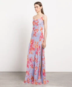 Isabelle Blue Dress In Floral Print -Summer Fashion Clothing 1b4e1a56 a149 49ef b994 fda6bce953de