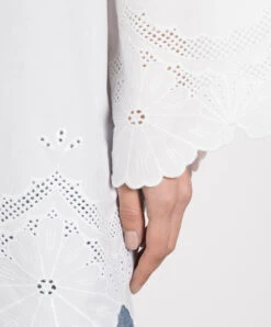 TWINSET White Blouse With Embroidery -Summer Fashion Clothing 1c0e7330 1c9c 4fb8 93dd 51375259ca2a