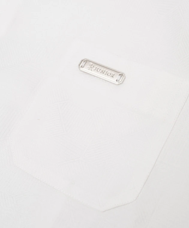 Children's White Shirt In A Geometric Pattern 3 Children's White Shirt In A Geometric Pattern - Image 3