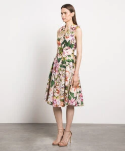 Dolce & Gabbana Beige Midi Dress In Floral Print 7 Dolce & Gabbana Beige Midi Dress In Floral Print -Summer Fashion Clothing 1d01a7c3 5409 46c1 bfb1 644c2255906c