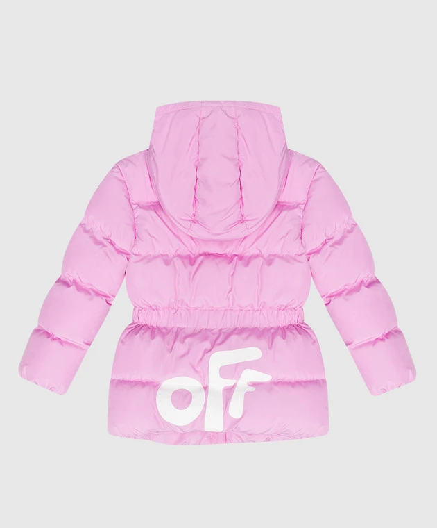 Off-White Children's Pink Jacket With Logo 2 Off-White Children's Pink Jacket With Logo - Image 2