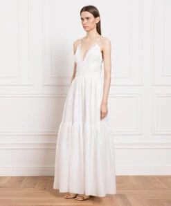 ERMANNO SCERVINO White Maxi Dress With Lace 7 ERMANNO SCERVINO White Maxi Dress With Lace -Summer Fashion Clothing 1ec04e33 fdfe 4a13 8c32 90641c1fcc71