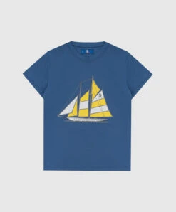 Children's Blue T-shirt With Embroidery