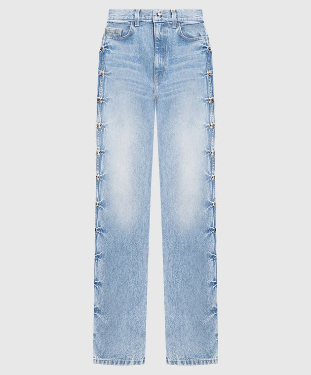 Blue Jeans With Metallic Decoration 1 Blue Jeans With Metallic Decoration