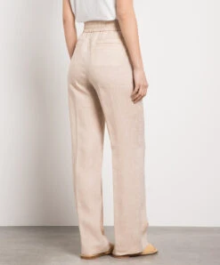 Peserico Beige Linen Pants -Summer Fashion Clothing 1f4b4537 2ead 423f ac33 002d1708592a