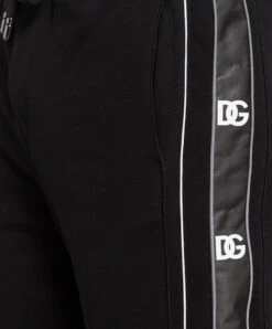 Dolce & Gabbana Black Sports Pants With Branded Stripes -Summer Fashion Clothing 1f6dde4b b47e 4efc b569 85e7530cbfa4