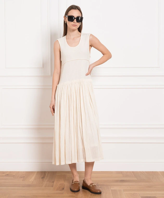Jil Sander Beige Dress With Drapery 2 Jil Sander Beige Dress With Drapery - Image 2