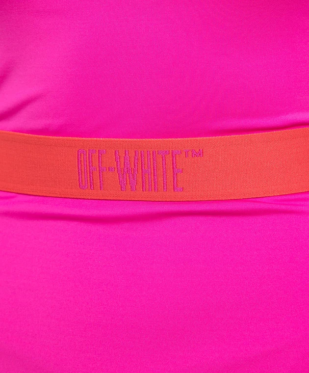 Off-White Pink Swimsuit With Logo Pattern 5 Off-White Pink Swimsuit With Logo Pattern - Image 5