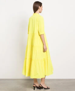 Philosophy Di Lorenzo Serafini Yellow Dress With Frills -Summer Fashion Clothing 22b199d0 828d 41cc 8dde 07cb7885199b