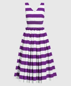 Dolce & Gabbana Striped Midi Dress