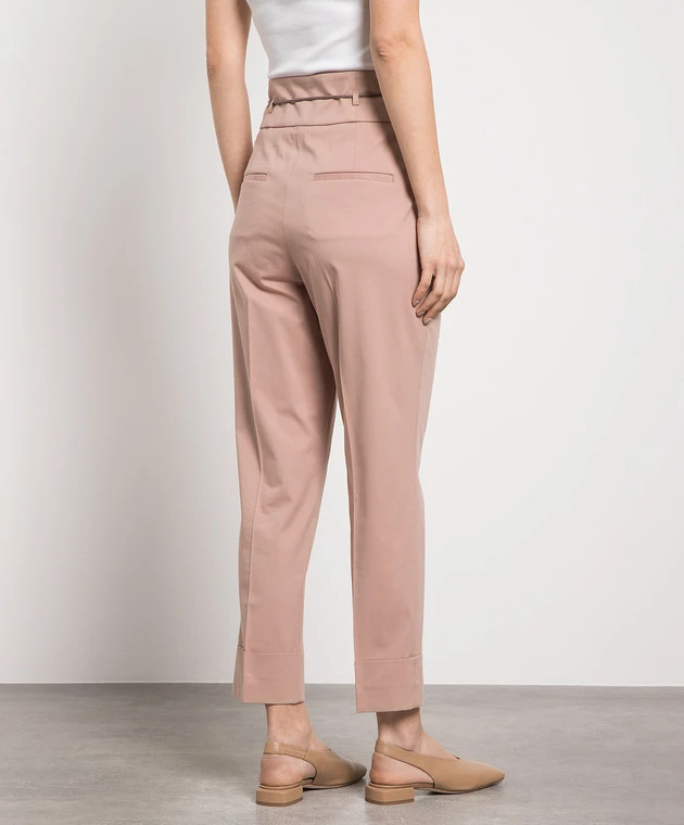 Peserico Brown Pants With A High Fit 4 Peserico Brown Pants With A High Fit - Image 4