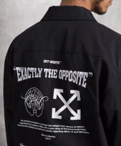 Off-White Black Windbreaker With Embroidery -Summer Fashion Clothing 268c8e46 00da 4aef a99d 4bbb091b6eeb