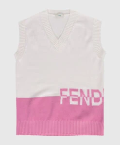 FENDI Children's Milk Vest Made Of Wool