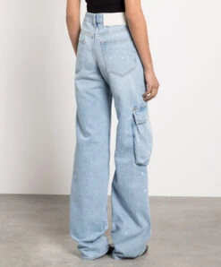 Off-White Blue Cargo Jeans With A Distressed Effect 8 Off-White Blue Cargo Jeans With A Distressed Effect -Summer Fashion Clothing 2783d506 3991 435a 8337 a86468045f7d