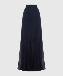 Max Mara Blue Nicia Maxi Skirt