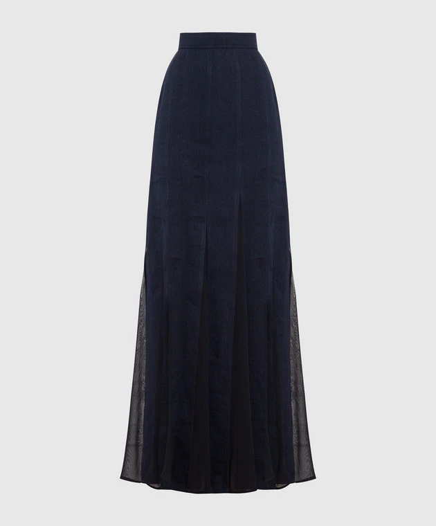 Max Mara Blue Nicia Maxi Skirt 1 Max Mara Blue Nicia Maxi Skirt