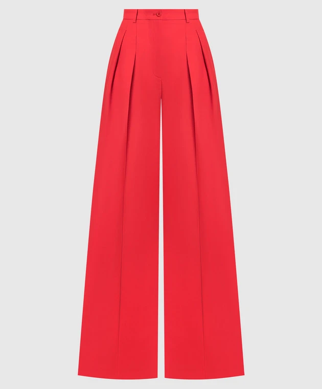 Michael Kors Red Palazzos Made Of Wool 1 Michael Kors Red Palazzos Made Of Wool