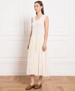 Jil Sander Beige Dress With Drapery 7 Jil Sander Beige Dress With Drapery -Summer Fashion Clothing 2aa98bf2 468b 41be b8a7 5721eb755ef8