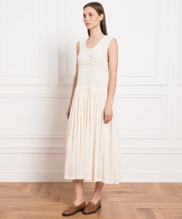 Jil Sander Beige Dress With Drapery 3 Jil Sander Beige Dress With Drapery - Image 3