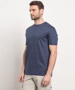 Blue Melange Linen T-shirt 7 Blue Melange Linen T-shirt -Summer Fashion Clothing 2b39bdd9 8f7e 40e4 a51c 881783543e22