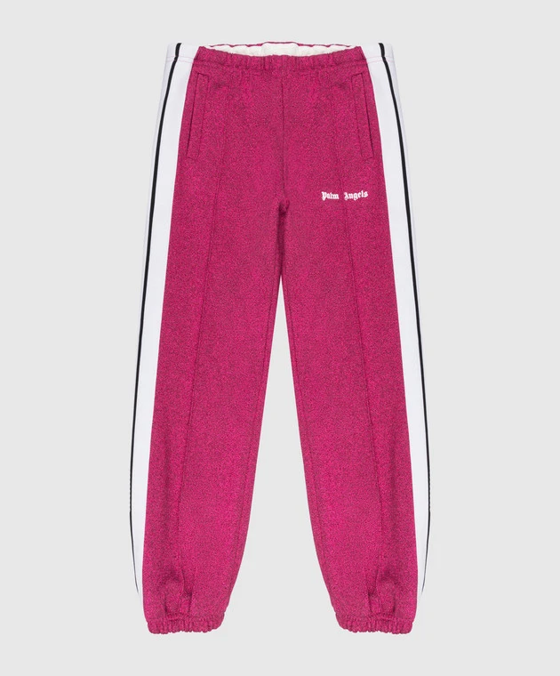 Palm Angels Children's Raspberry Joggers With Stripes 1 Palm Angels Children's Raspberry Joggers With Stripes