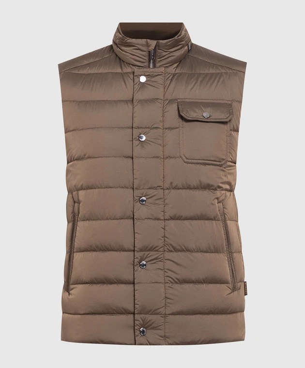 Morfeo Brown Down Vest 1 Morfeo Brown Down Vest