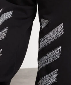 Off-White Black Joggers With Logo Embroidery -Summer Fashion Clothing 2bbfa784 f834 4ab4 9b1b 44bdbd4c0159